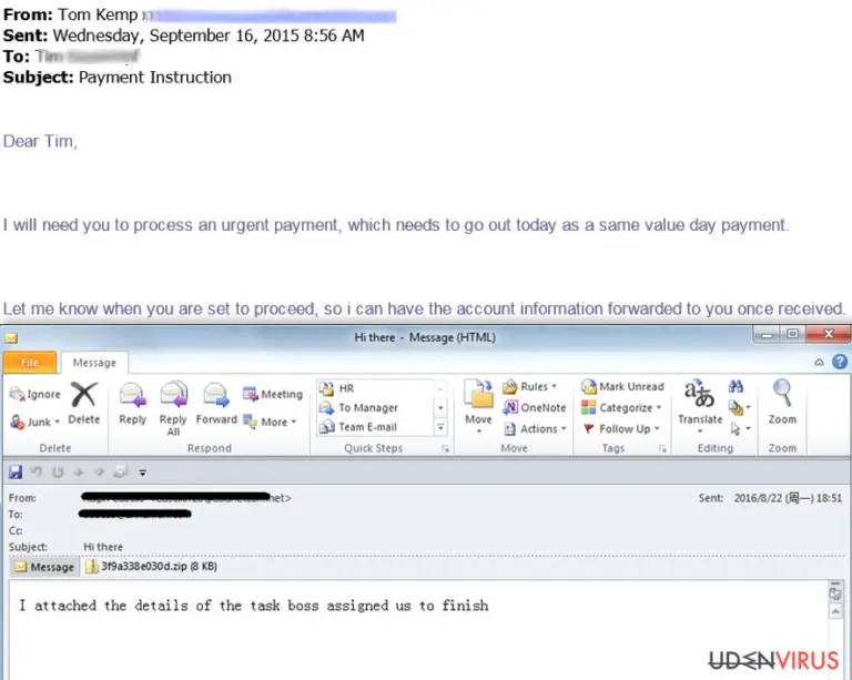 Task from boss spam