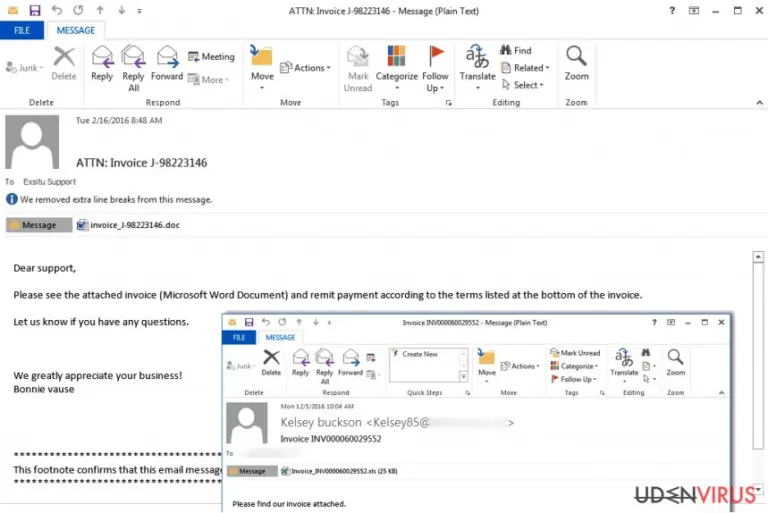 Malicious emails distributing Locky