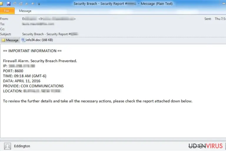 Phishing emails delivering ransomware