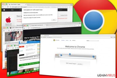 Eksempler på annoncer, der vises af Chrome adware