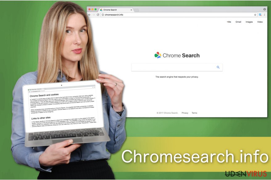 Illustrationen af Chromesearch.info søgemaskine