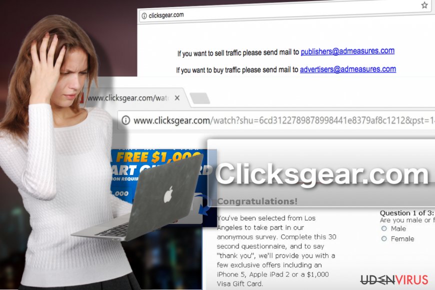 Clicksgear.com adware virus illustration