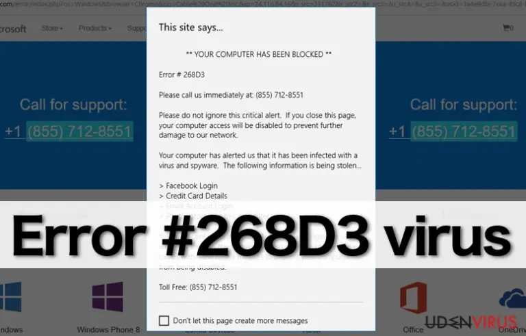 Error #268D3 alert