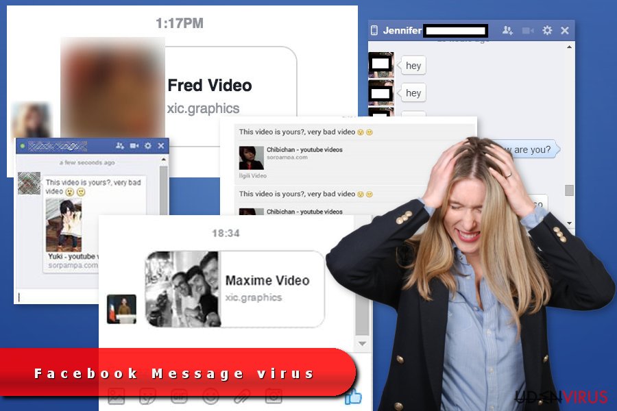 Eksemplerne på Facebook Messenger virus