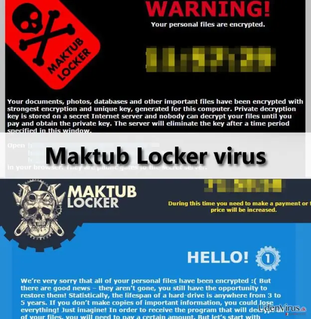 Maktub Locker virus ransom note