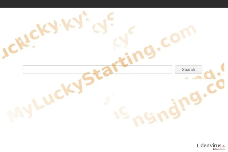 The image displaying myluckystarting.com