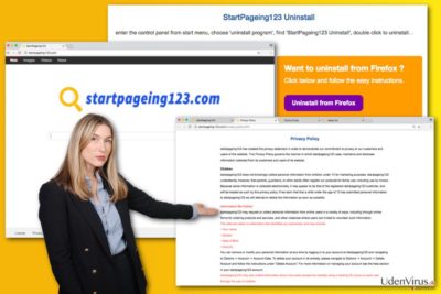 Illustrationen af StartPageing123.com virus
