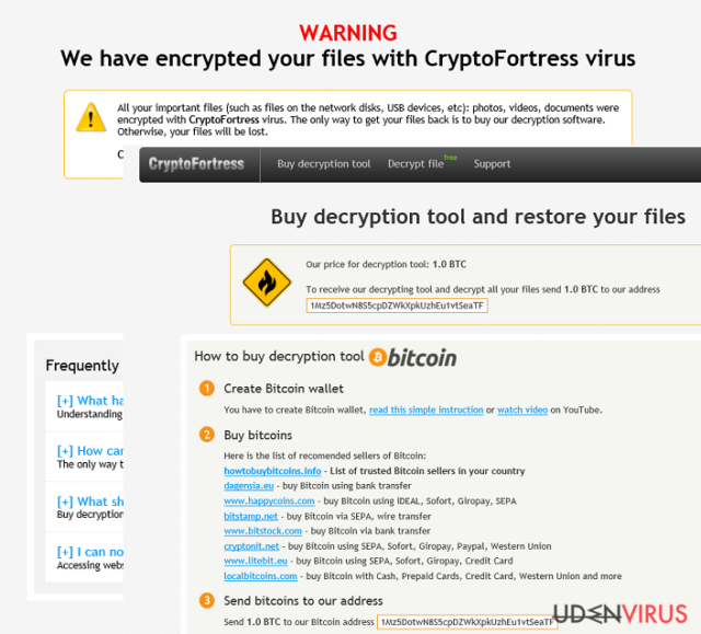 The picture of CryptoFortress ransomware